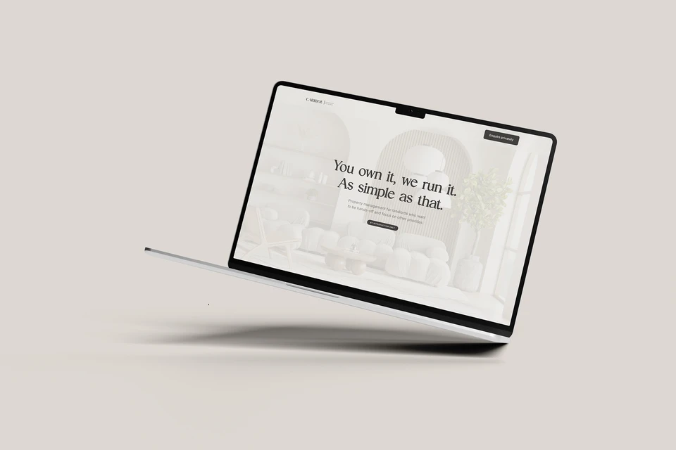 Caribou website designed and built by Gameplan
