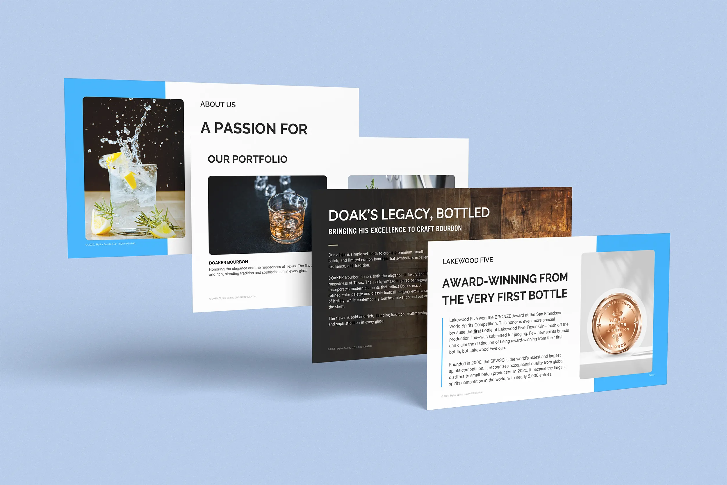Skyline pitch deck designed by Gameplan