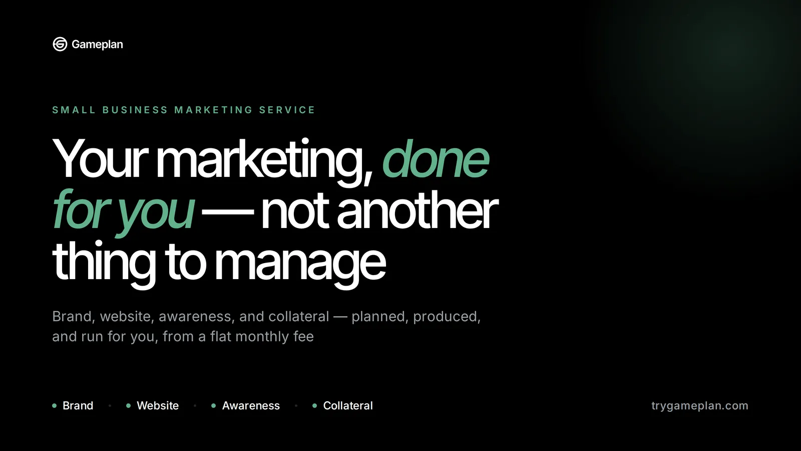 The full marketing function run for you as one managed service