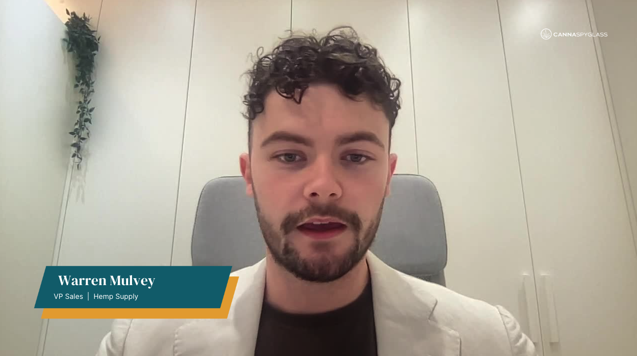 Image of a video interview in an office