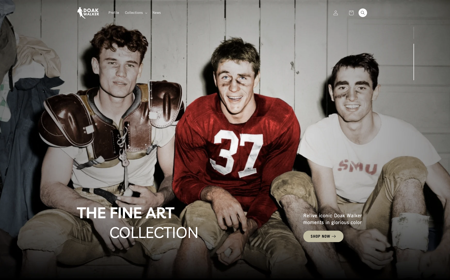 Image of the Doak Walker website homepage